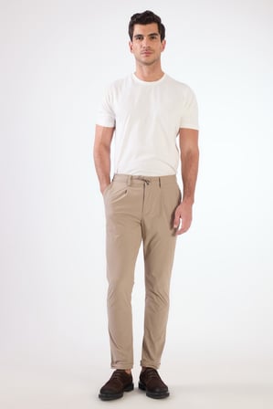 Erkek Slim Fit Vizon Pantolon