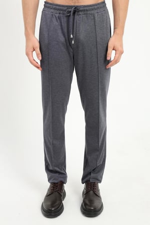 Erkek Slim Fit Lacivert Örme Pantolon