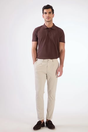 Erkek Slim Fit Taş Pantolon