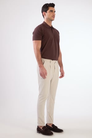 Erkek Slim Fit Taş Pantolon