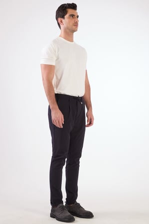 Erkek Slim Fit Lacivert Pantolon