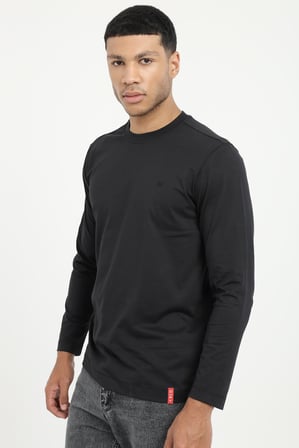 Erkek Regular Fit Bisiklet Yaka Siyah Sweatshirt