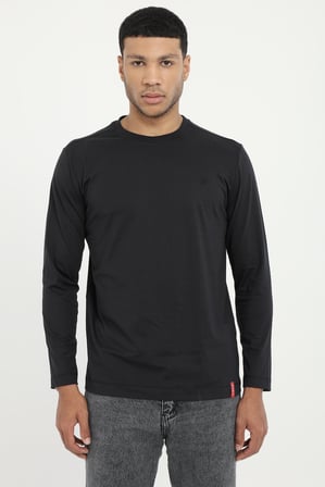 Erkek Regular Fit Bisiklet Yaka Siyah Sweatshirt