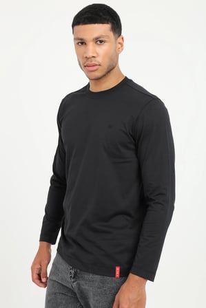 Erkek Regular Fit Bisiklet Yaka Siyah Sweatshirt