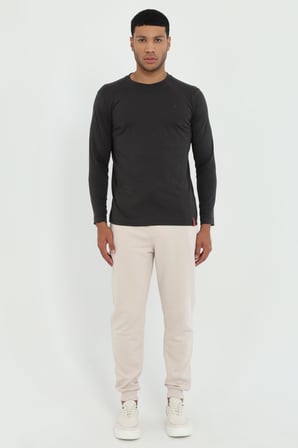 Erkek Regular Fit Bisiklet Yaka Antrasit Sweatshirt