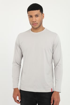 Erkek Regular Fit Bisiklet Yaka Gri Sweatshirt