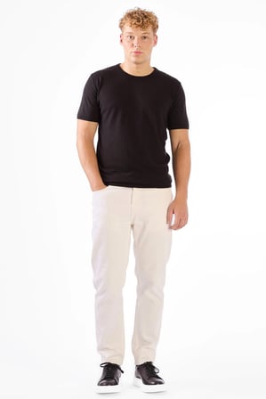 Erkek Slim Fit Bisiklet Yaka Siyah Triko T-shirt
