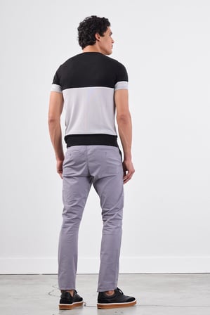 Erkek Slim Fit Bisiklet Yaka Siyah Triko T-shirt