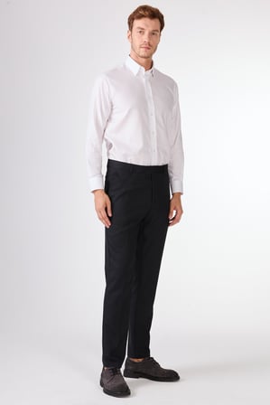 Erkek Slim Fit Mono Yaka Koyu Lacivert Takım Elbise