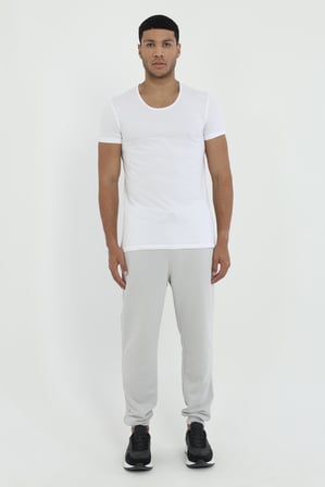 Erkek Slim Fit Beyaz Atlet