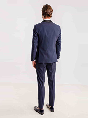 Dufy Lacivert Erkek Slim Fit Düz Şal Yaka Smokin Takım - 35711
