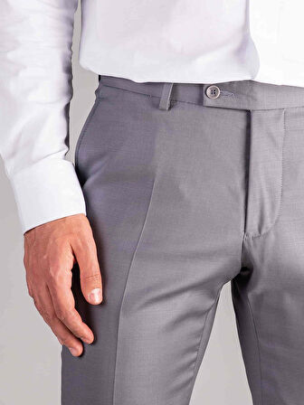 Dufy Gri Erkek Büyük Beden Düz Pantolon - 36652