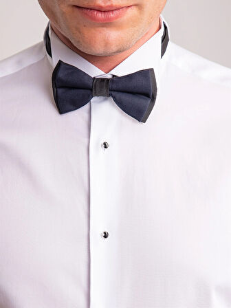 Dufy Beyaz Erkek Ekstra Slim Fit Pamuklu Ata Yaka Uzun Kol Gömlek - 48990