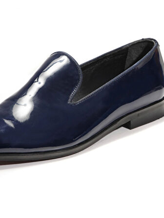 Dufy Lacivert Erkek Düz Rugan Smokin Ayakkabı - 61263