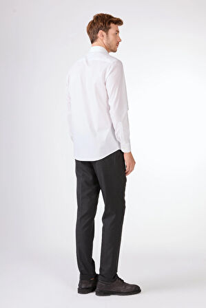 Beyaz Erkek Regular Fit  Wilson Yaka Uzun Kol Gömlek - 79176