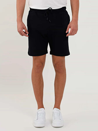 Dufy Lacivert Erkek Regular Fit Düz Casual Örme Short - 88543