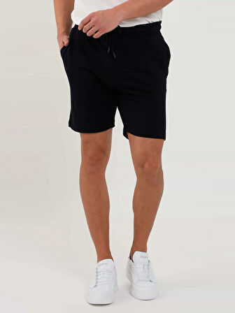 Dufy Lacivert Erkek Regular Fit Düz Casual Örme Short - 88543