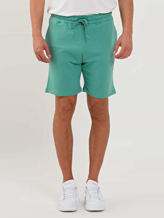 Dufy Mint Yeşili Erkek Regular Fit Düz Casual Örme Short - 88558