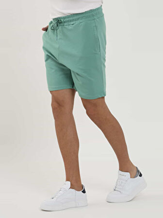 Dufy Mint Yeşili Erkek Regular Fit Düz Casual Örme Short - 88558