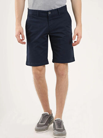 Dufy Lacivert Erkek Ekstra Slim Fit Düz Casual Short - 89629