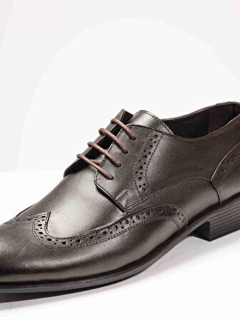 Dufy Kahverengi Erkek Düz Klasik Ayakkabı - 92479