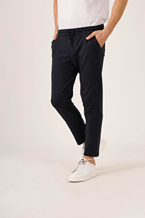 Dufy Lacivert Erkek Ekstra Slim Fit Düz Casual Eşofman Altı - 93010