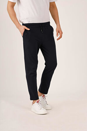 Dufy Lacivert Erkek Ekstra Slim Fit Düz Casual Eşofman Altı - 93010