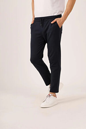 Dufy Lacivert Erkek Ekstra Slim Fit Düz Casual Eşofman Altı - 93010