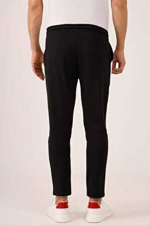 Dufy Siyah Erkek Ekstra Slim Fit Düz Casual Eşofman Altı - 93058