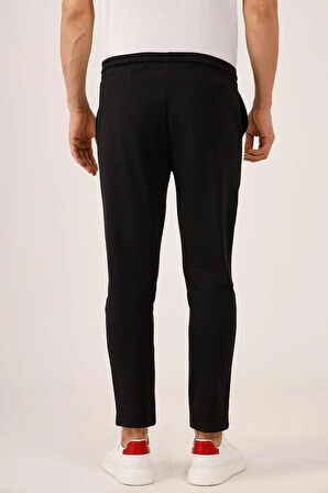 Dufy Siyah Erkek Ekstra Slim Fit Düz Casual Eşofman Altı - 93058