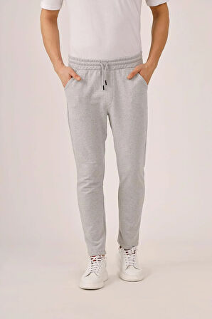 Dufy Gri Erkek Ekstra Slim Fit Düz Casual Eşofman Altı - 93088