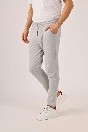 Dufy Gri Erkek Ekstra Slim Fit Düz Casual Eşofman Altı - 93088