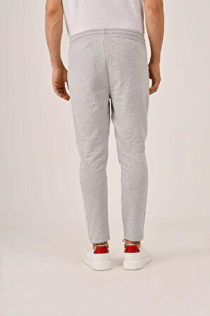 Dufy Gri Erkek Ekstra Slim Fit Düz Casual Eşofman Altı - 93088