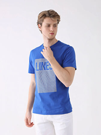 Dufy Saks Erkek Regular Fit Baskılı Casual O Yaka Tshirt - 94336