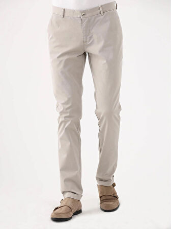 Dufy Bej Erkek Slim Fit Düz Pantolon - 95205