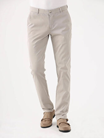Dufy Bej Erkek Slim Fit Düz Pantolon - 95205