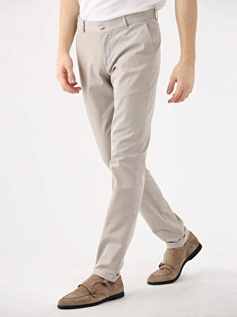 Dufy Bej Erkek Slim Fit Düz Pantolon - 95205