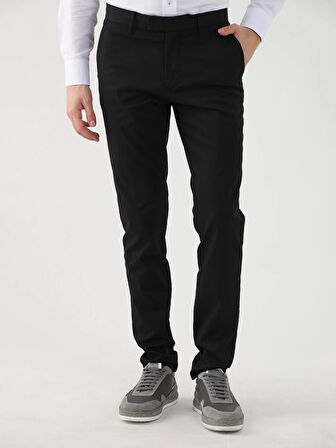 Dufy Siyah Erkek Düz Casual  Pantolon - 95282