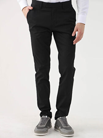 Dufy Siyah Erkek Düz Casual  Pantolon - 95282