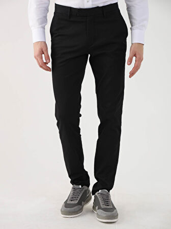 Dufy Siyah Erkek Düz Casual  Pantolon - 95282