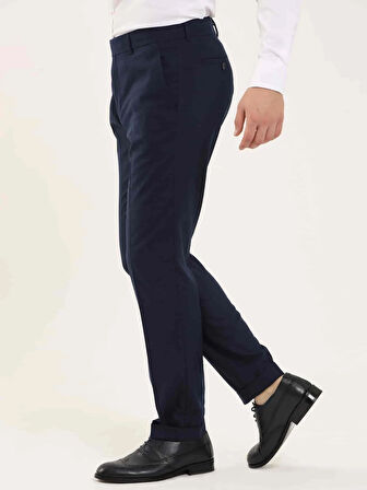 Dufy Lacivert Erkek Regular Fit Düz Klasik Pantolon - 97725
