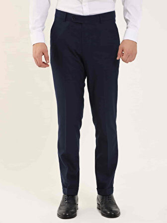 Dufy Lacivert Erkek Regular Fit Düz Klasik Pantolon - 97725