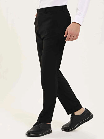 Dufy Siyah Erkek Regular Fit Düz Klasik Pantolon - 97746