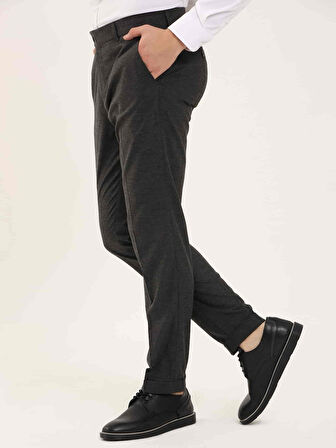 Dufy Koyu Gri Erkek Regular Fit Düz Klasik Pantolon - 97753
