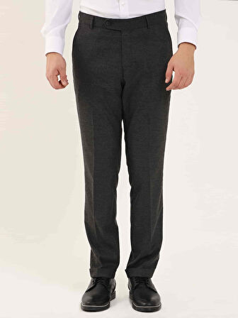 Dufy Koyu Gri Erkek Regular Fit Düz Klasik Pantolon - 97753