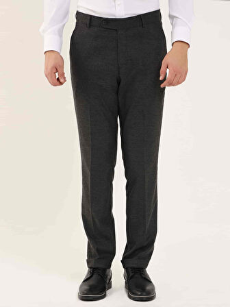 Dufy Koyu Gri Erkek Regular Fit Düz Klasik Pantolon - 97753