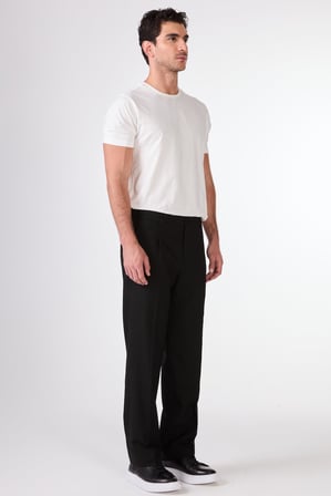 Erkek Regular Fit Siyah Pantolon
