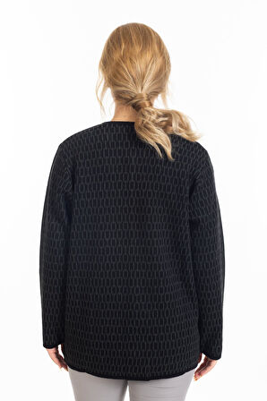 Yeni Sezon Kadın Triko Örgü Sıkı Dokuma Düğmeli Zincir Desenli Anne Kışlık Hırka 8086