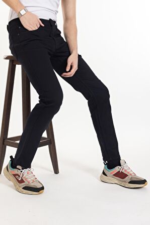 Yeni Sezon Erkek İlkbahar/Yaz Likralı Regular Tam Kalıp Düz Paça Fermuarlı Pantolon 614