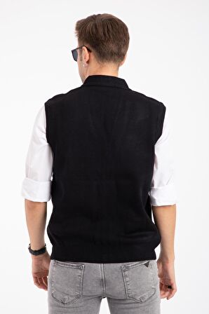 Yeni Model Erkek Orta Yaş ve Üzeri Triko Örgü Akrilik Kışlık Baba Düğmeli Yelek 2062